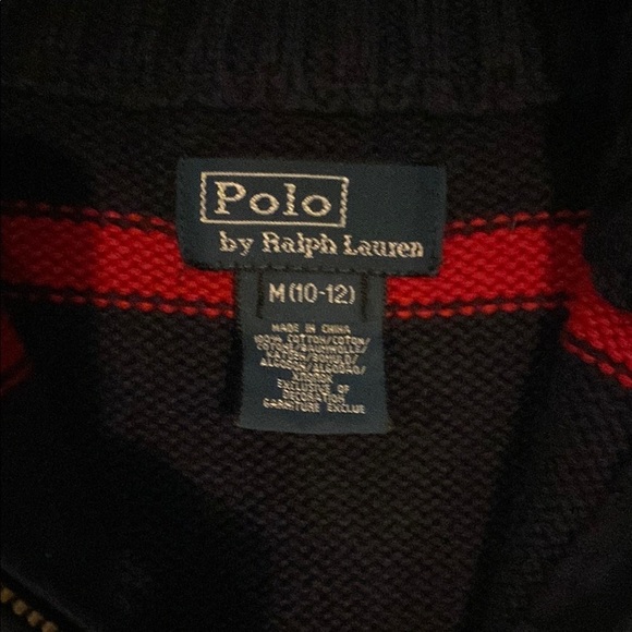 Polo Ralph Lauren Navy and Red Striped Sweater - Picture 2 of 2